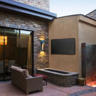 kwmobile 55" TV Outdoor TV Abdeckung - Fernseher Hülle Bildschirmschutz - Schutzhülle wetterfest - Schwarz