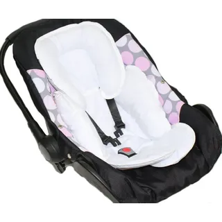 Primawela Sitzverkleinerer Sitzverkleinerer Baumwolle für Auto Kindersitz Baby Schale Einlage weiß