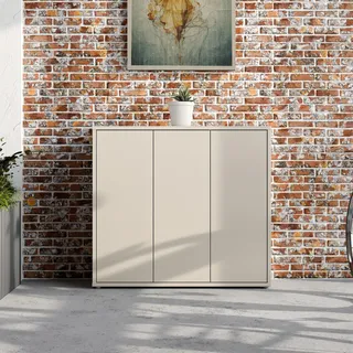 Die Möbelfundgrube Alice Springs Schuhschrank 109,2 x 99,1 x 34,9 cm Kaschmir Beige