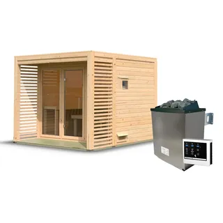 Karibu Angkor 3 inkl. 9 kW Ofen + ext. Steuerung