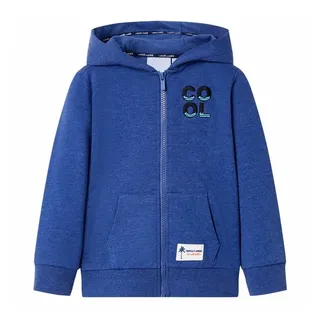 vidaXL Kinder Kapuzenpullover Reißverschluss Dunkelblau Melange 92