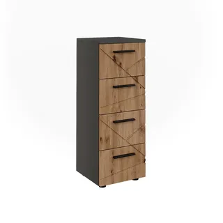 Vicco Midischrank Irma, 30 x 81 cm mit 4 Schubladen, Rechteckig, 30x81x30 Badezimmer, Badezimmerschränke, Midischränke