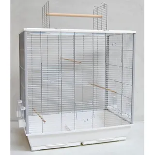 ollesch Vogelkäfig Großer Vogelkäfig 160 x 110 x 50 cm weiß