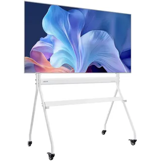 Vevor TV-Ständer rollbarer TV-Wagen für 889–2540 mm Fernseher Fernsehständer TV Standfuß bis 90 kg, TV Bodenständer mit Regal (Max. VESA 800 x 600 mm) für Wohnzimmer Schlafzimmer Büro