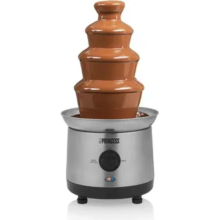 Princess 01.292999.01.001 Schokoladenbrunnen XXL, Edelstahl, Schwarz, Edelstahl, 1100 ml, Drehregler, 0,8 m, AC - Schwarz/Silber