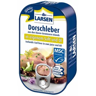 Larsen MSC Dorschleber in eigenem Saft und Öl (121 g)