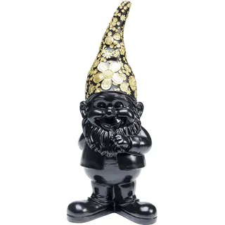 Kare Deko-Figur Zwerg Standing schwarz, Gold, 46cm