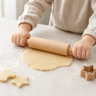 Kinder-Teigrolle aus Buchenholz 24 cm