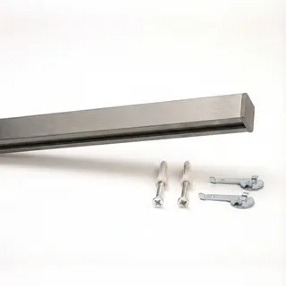 deco-raum Gardinenschiene 1-läufig Ø 0 mm 100 cm Edelstahl-Optik