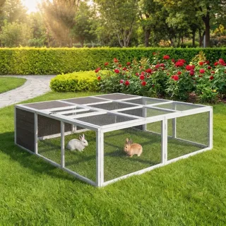 My Animal Freilaufgehege MH-06  XXL 70 x 70 x 80 cm Grau