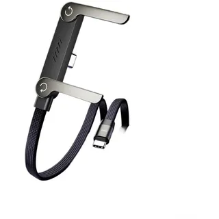 Handy-Ladegerät, 2-in-1 verdecktes Ständer-Ladekabel, 240 W Schnellladekabel, mit integriertem Telefonständer, für Smartphones und Tablets (240 W C-C)