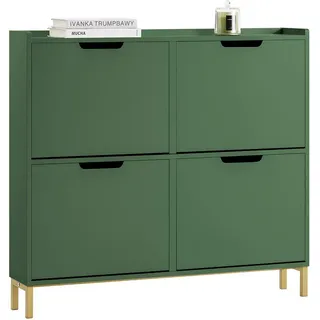 SoBuy Schuhkipper 100 x 90 x 19 cm dunkelgrün / grün