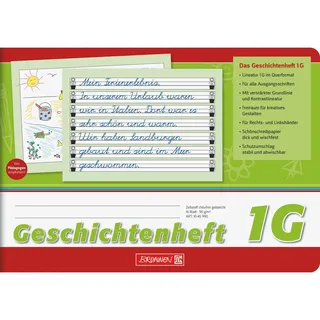 Brunnen Geschichtenheft A5 quer Lineatur 1G 16 Blatt