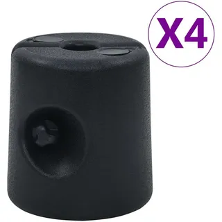vidaXL Pavillon-Gewichte 4 Stück Schwarz 0,0 x 0,0 m
