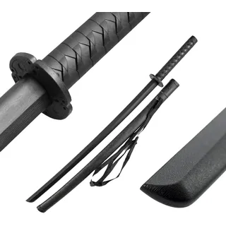DEPICE Bokken Set inkl. Saya Hartkunststoff - 101 cm, 600 g, Iaido, Aikido, Bokuto, Schwarz
