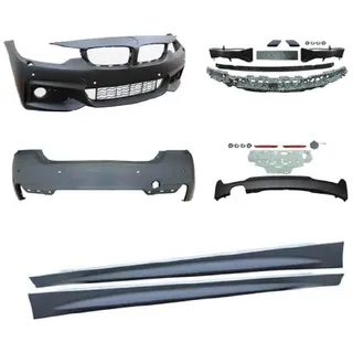 StoÃstangen Kit im Sport-Design inkl. Seitenschweller mit PDC-Bohrungen und SRA passend für BMW 4er F36 Grand Coupé ab Baujahr 2014-