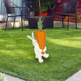 Gartenstecker Ostern Garten Hasen Deko Osterdeko für Draußen Frühling Modern Osterhase Außen Osterdeko Outdoor Osterdekoration Frühlingsdeko Hasen Figuren Deko Groß (D2)