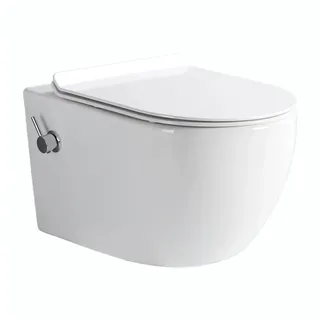 GD Glasdeals Dusch-WC Spülrandloses inkl. Armatur und SoftClose Sitz TAHARET