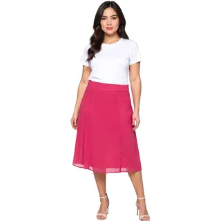 sheego Damen Rock in leicht ausgestellter Form Chiffon-Rock Große Größen 127158 Rosa - 56