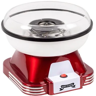 Gadgy Zuckerwattemaschine für Zuhause | mit Zucker oder Zuckerfreie Harte Süßigkeiten Bonbons zu Benutzen | 500W Rot Weiß