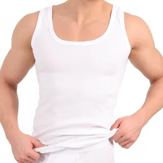 Celodoro Herren Unterhemd (5er Pack) Doppelripp Tanktop aus Baumwolle 8/XXL - XXL