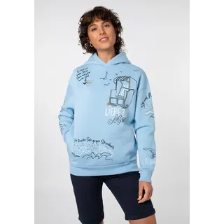 Eight 2 Nine Hoodie Küstenprint Hellblau 34