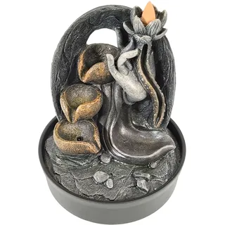 Lemodo 2 in 1 Tischbrunnen “Lotus”, Zimmerbrunnen und Räucherbrunnen vereint