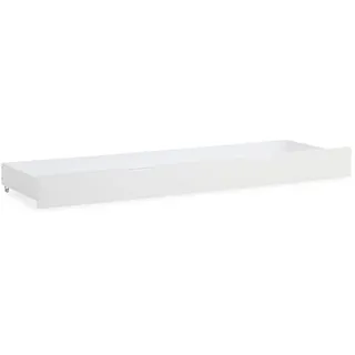 Homestyle4u Bettschubkasten, Weiß Holz Schlafzimmer, Betten, Bettkasten mit Rollen in 2595,