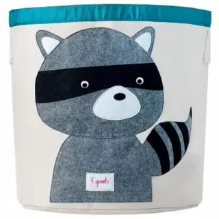 3 Sprouts, Aufbewahrungsbox Kinder mit Deckel, Spielzeugbox für Kallax Regale, Box zur Spielzeugaufbewahrung, Kinder Aufbewahrungsbox Kinderzimmer, Aufbewahrungsboxen für Spielzeug - Waschbär, UBNRAC