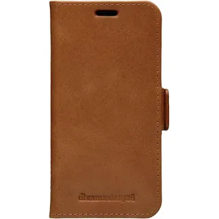 dbramante1928 iPhone 12 mini Flip-Hülle genarbtes Leder Braun