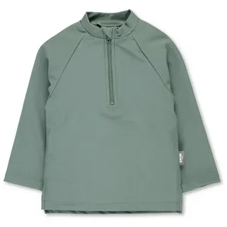 Sterntaler® Schwimmanzug 50+ Badeshirt langarm uni (1-St) Badeshirt aus Bademodenstoff, langarm, Reißverschluss mit Kinnschutz grün 116