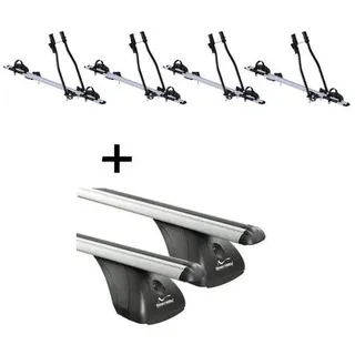 4x Fahrradträger SAGITTAR + Dachträger VDP kompatibel mit für Skoda Octavia I 4 Türer 1996-2004