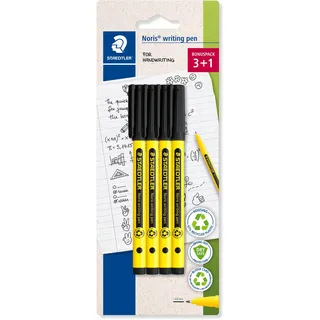 Staedtler Noris® writing pen 307, 4 x Fineliner, blau, 307-3 BK4