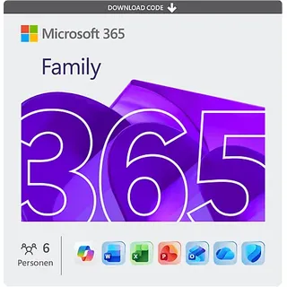 Microsoft 365 Family (Office-Apps inkl. Copilot-KI und 6 TB Cloudspeicher) ESD + PKC