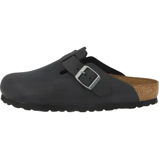 Birkenstock Boston Nubukleder geölt Damen schwarz 40 EU