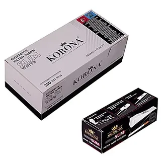 Spar-Set mit 1x Korona Slim Stopfmaschine + 10x Korona Slim White Filterhülsen 6,8mm, 250er Box