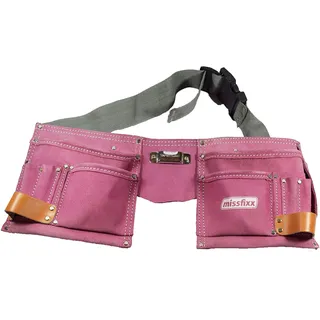 missfixx Werkzeuggürtel aus Leder in pink - Robuster und praktischer Begleiter für HeimwerkerInnen