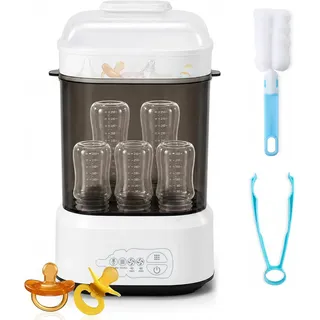 Sterilisator für Babyflaschen mit Trocknerfunktion, Flaschen Sterilisator Baby, 4-in-1 Elektrischer Dampfsterilisator für Flaschen, für flaschen & Milchpumpen-Zubehör Schnellsterilisation