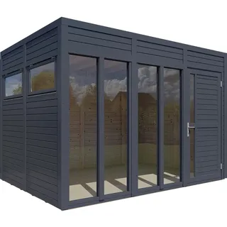 BERTILO Gartenbüro Cubus 3 Office 337 x 234 cm Anthrazit