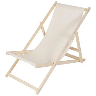 MuCoLa Strandstuhl 51,5 x 98,5 x 101,5 cm beige