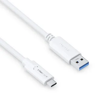 PureLink USB-C auf USB-A Kabel USB 3.1 Gen 1, mit 5 GB/s Datenübertragung, weiß, 2,00m