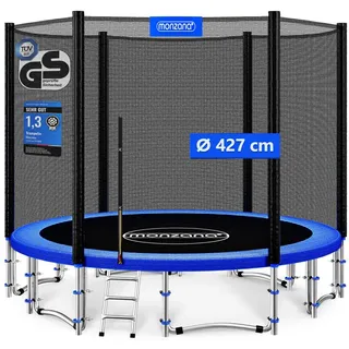 monzana Trampolin 427 cm inkl. Sicherheitsnetz Blau