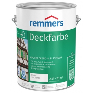 Remmers Deckfarbe 5 l weiß seidenmatt