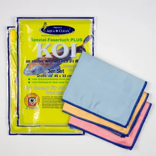 Aqua Clean Koi Tücher (6 Stück, 45x33cm) - Mikrofaser Fenstertuch, Zum Reinigen Trocknen Polieren