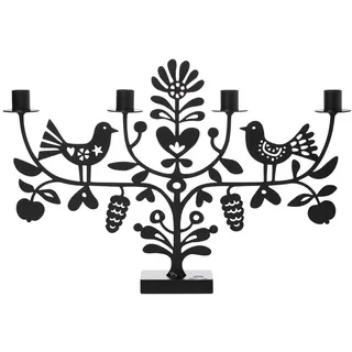 Bengt & Lotta Pine Cone großer Kerzenhalter schwarz