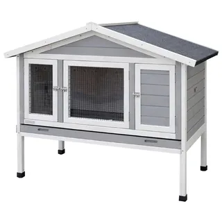 Kerbl Kaninchenstall 130 x 66 x 110 cm grau, weiß