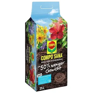 Compo Sana Qualitäts-Blumenerde 50% weniger Gewicht 25 l