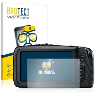 BROTECT Schutzfolie für Blackmagic Pocket Cinema Camera 4K | 2 Stück Transparenter Displayschutz Made in Germany Klare Displayschutz-Folie Clear Einfache Montage Case-Friendly