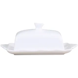 Chic Antique Butterdose Provence Porzellan Weiß