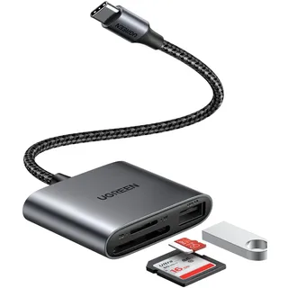 UGREEN USB-C to SD/TF + USB 2.0 Memory Card Reader